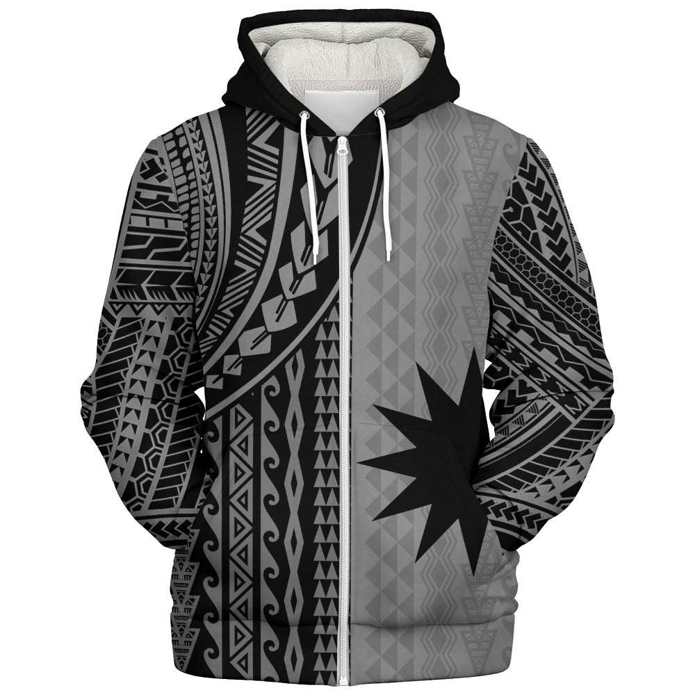Nauru Sherpa Hoodie Polynesian Tattoo