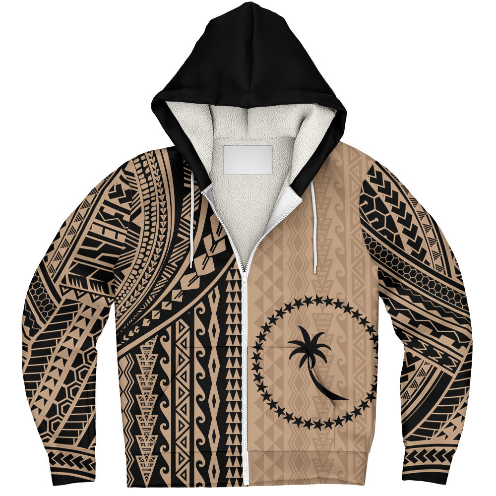 Chuuk State Sherpa Hoodie Polynesian Tattoo