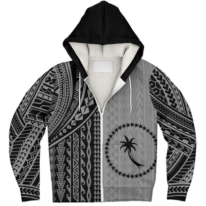 Chuuk State Sherpa Hoodie Polynesian Tattoo