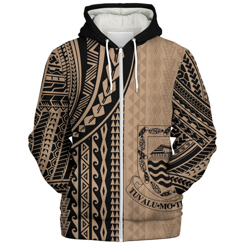 Tuvalu Sherpa Hoodie Polynesian Tattoo