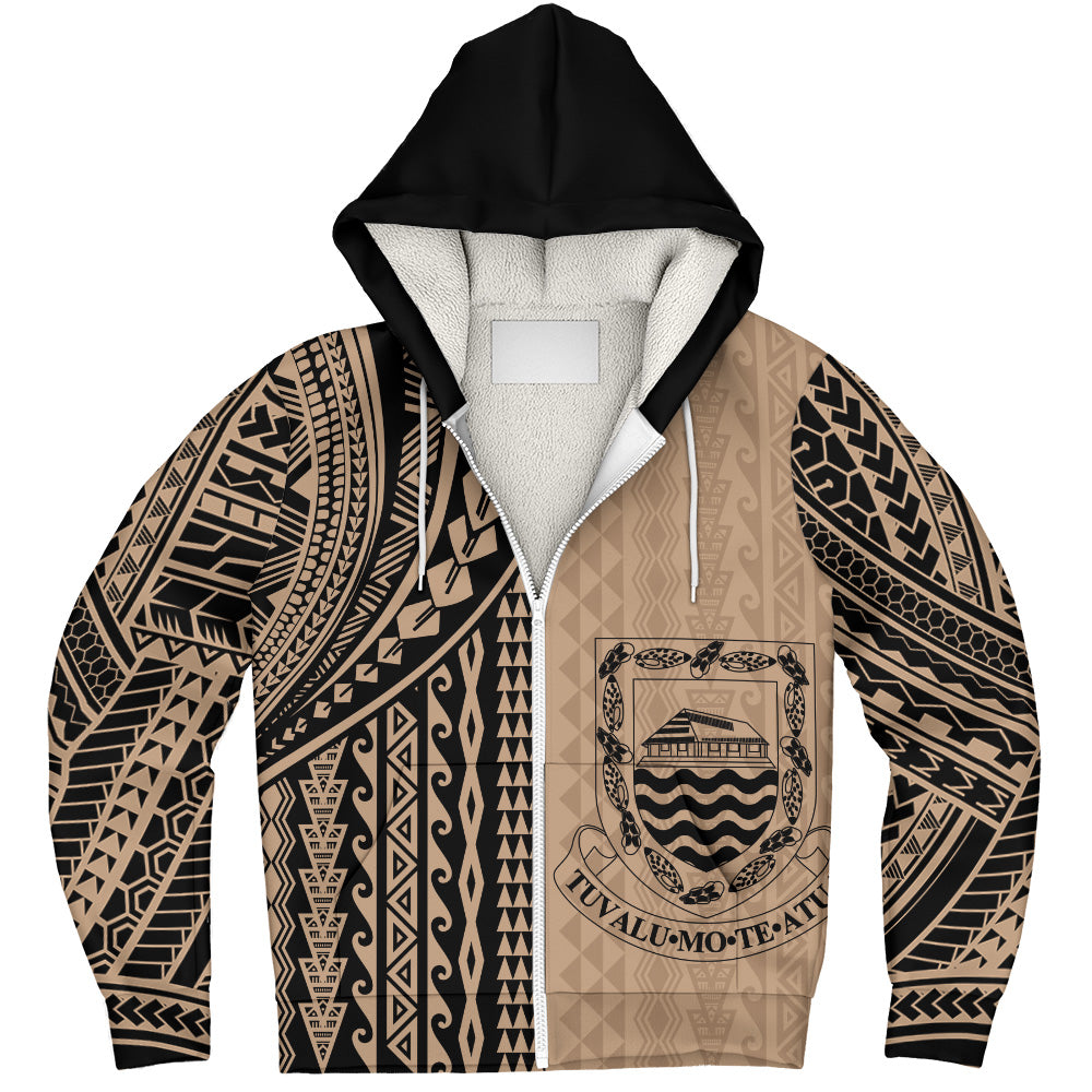 Tuvalu Sherpa Hoodie Polynesian Tattoo