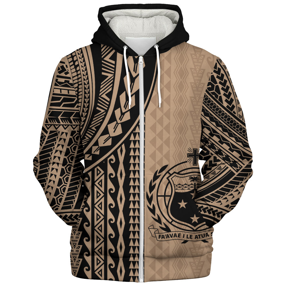 Samoa Sherpa Hoodie Polynesian Tattoo
