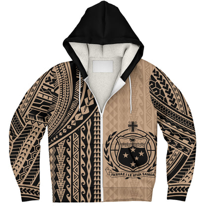 Samoa Sherpa Hoodie Polynesian Tattoo