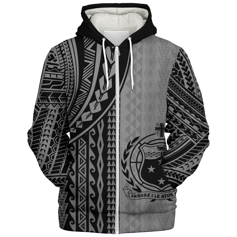 Samoa Sherpa Hoodie Polynesian Tattoo