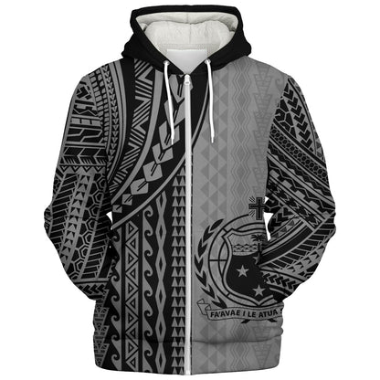 Samoa Sherpa Hoodie Polynesian Tattoo