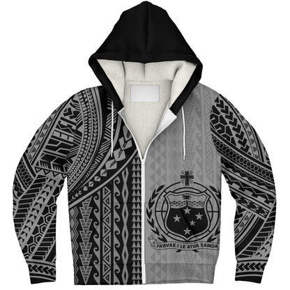 Samoa Sherpa Hoodie Polynesian Tattoo