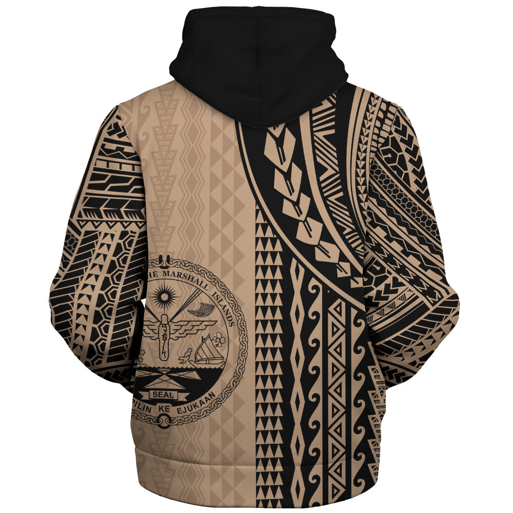 Marshall Islands Sherpa Hoodie Polynesian Tattoo