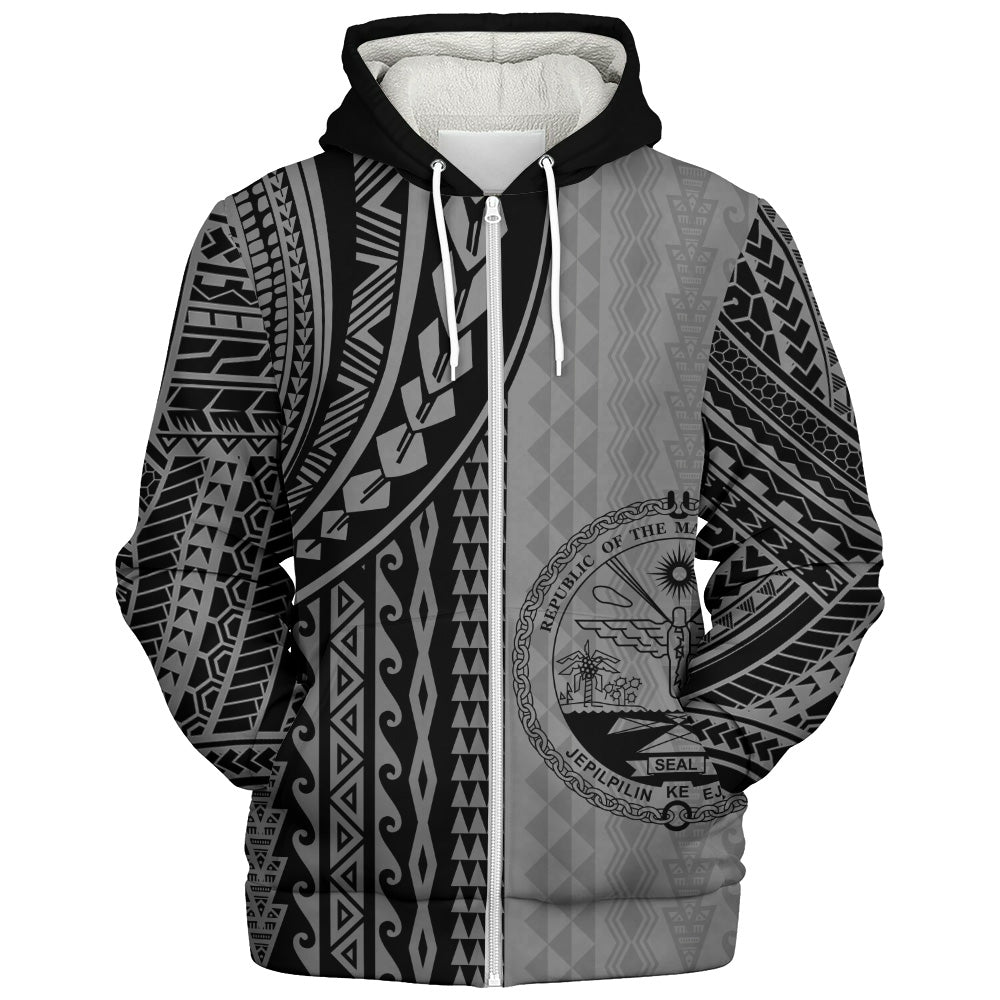Marshall Islands Sherpa Hoodie Polynesian Tattoo