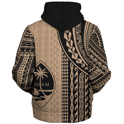 Guam Sherpa Hoodie Polynesian Tattoo