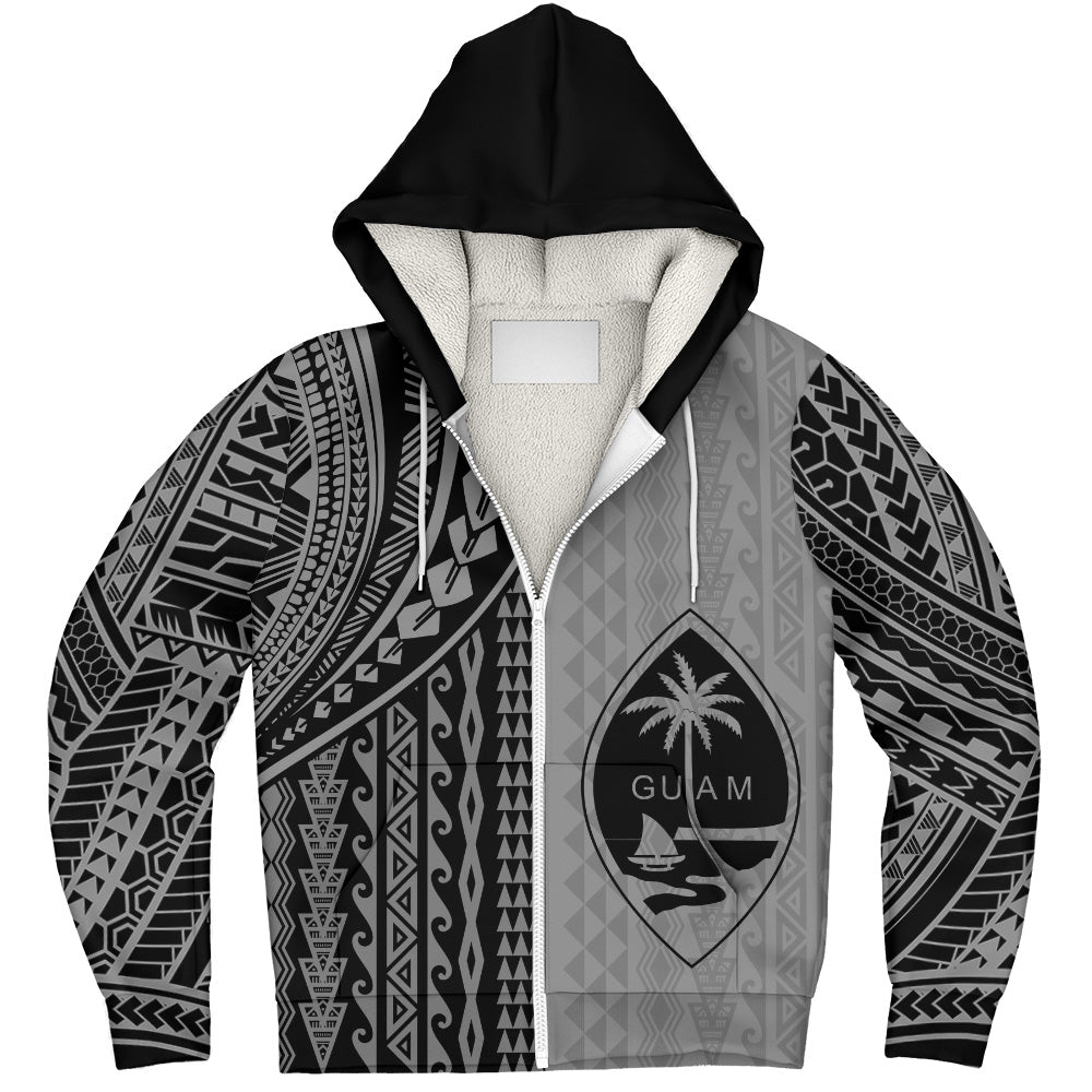 Guam Sherpa Hoodie Polynesian Tattoo