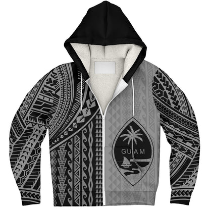 Guam Sherpa Hoodie Polynesian Tattoo
