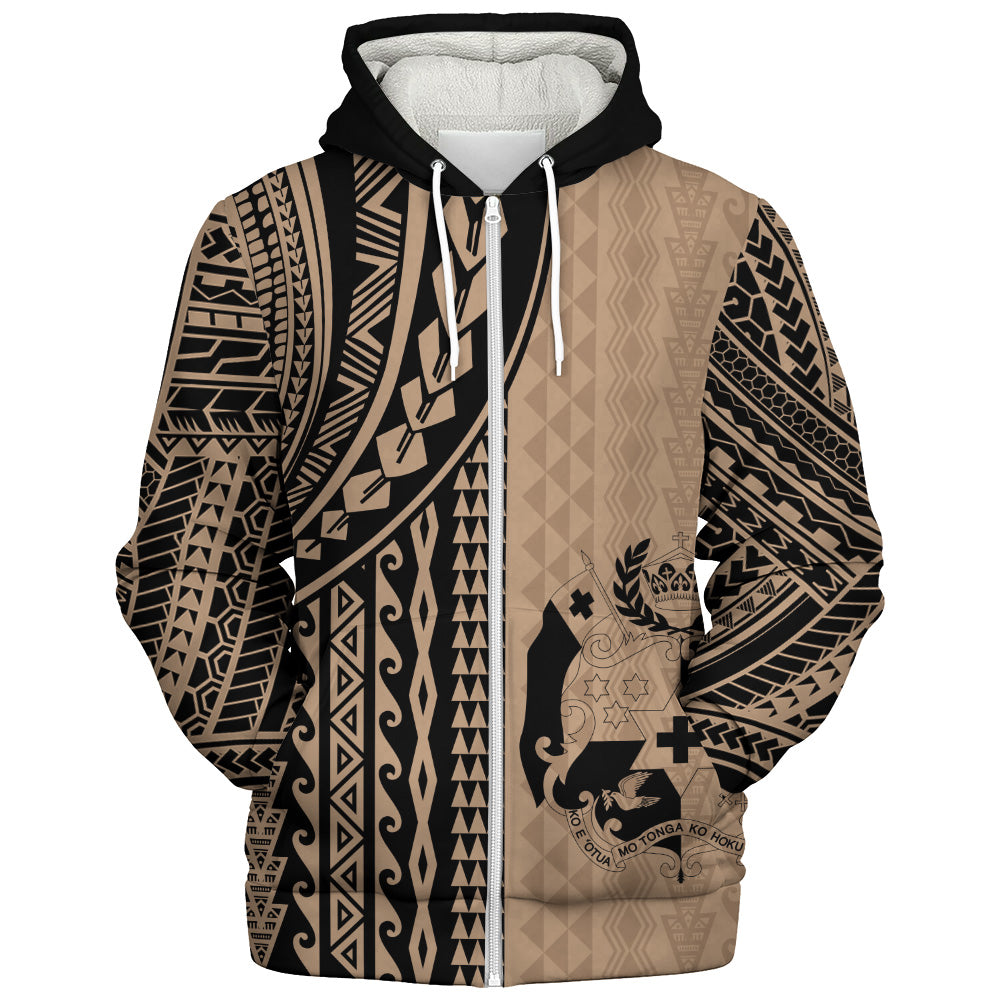 Tonga Sherpa Hoodie Polynesian Tattoo
