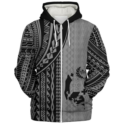 Tonga Sherpa Hoodie Polynesian Tattoo