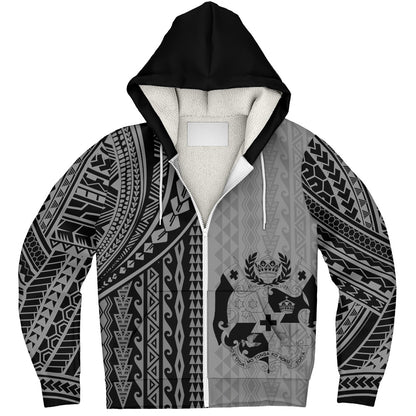 Tonga Sherpa Hoodie Polynesian Tattoo