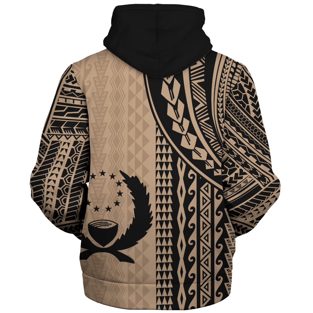 Pohnpei State Sherpa Hoodie Polynesian Tattoo
