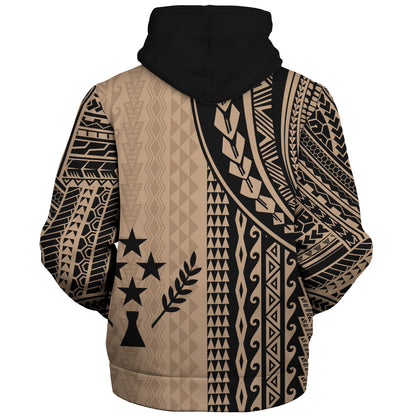 Kosrae Sherpa Hoodie Polynesian Tattoo