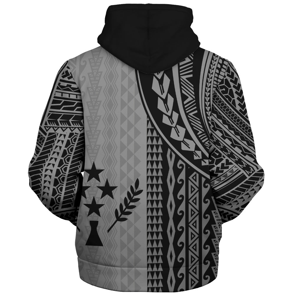 Kosrae Sherpa Hoodie Polynesian Tattoo