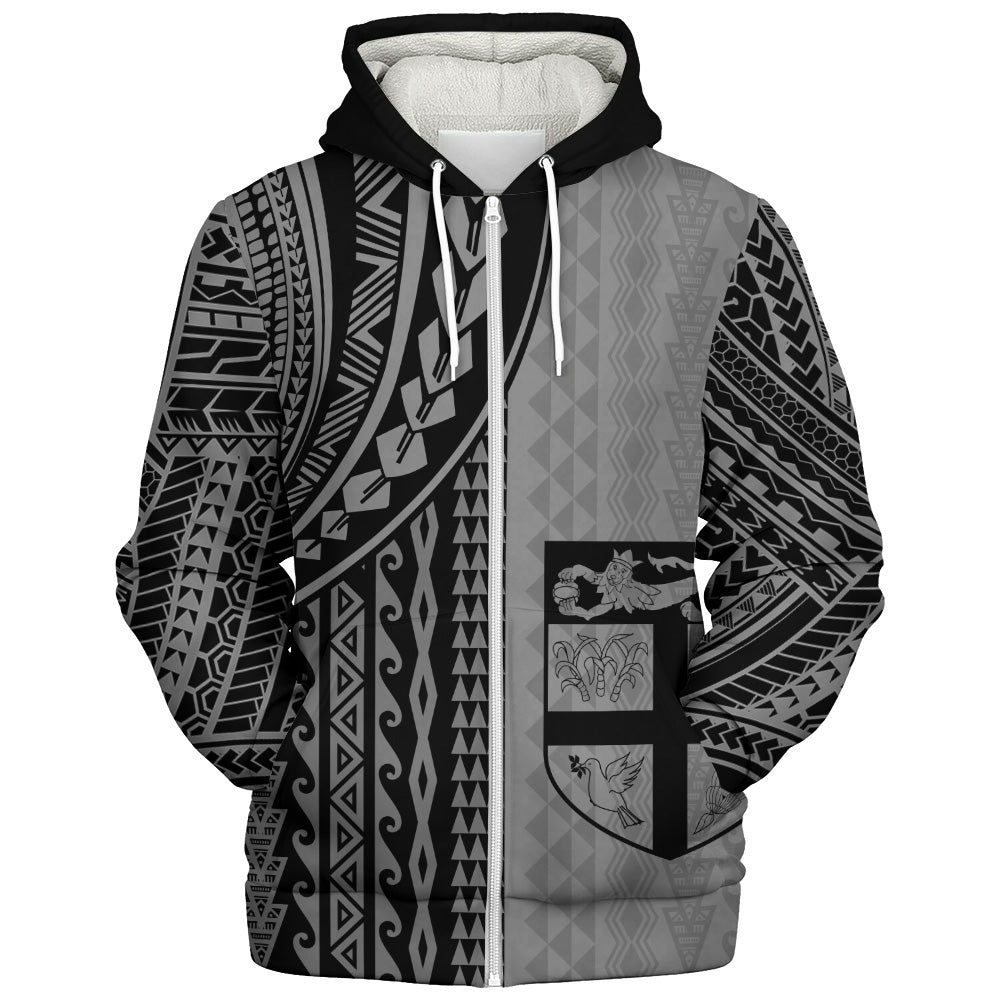 Fiji Sherpa Hoodie Polynesian Tattoo