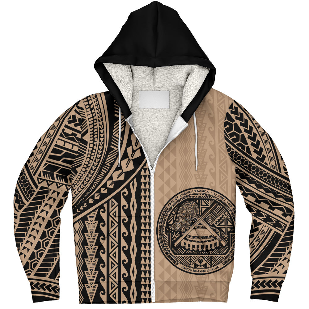 American Samoa Sherpa Hoodie Polynesian Tattoo