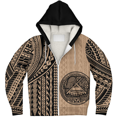 American Samoa Sherpa Hoodie Polynesian Tattoo