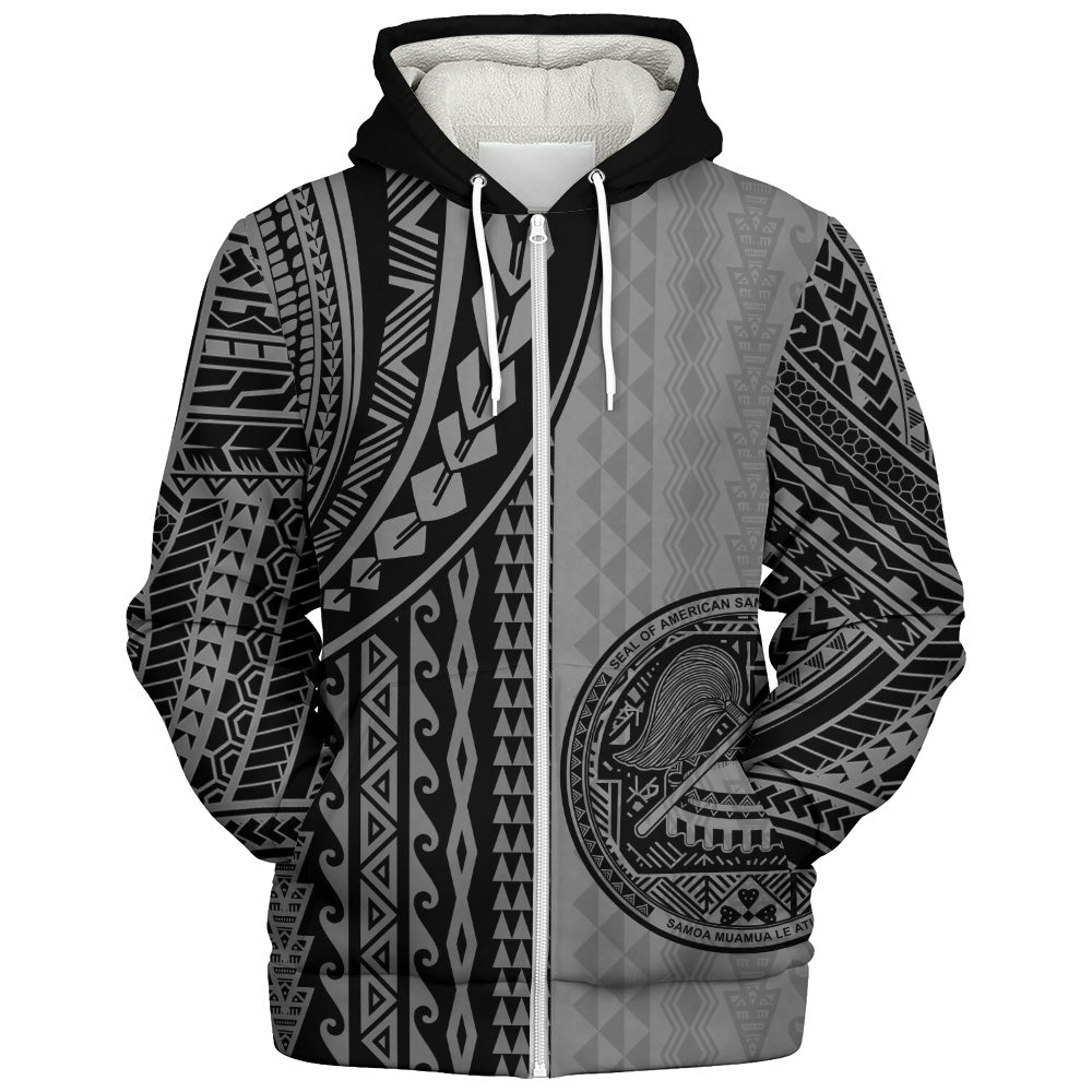American Samoa Sherpa Hoodie Polynesian Tattoo