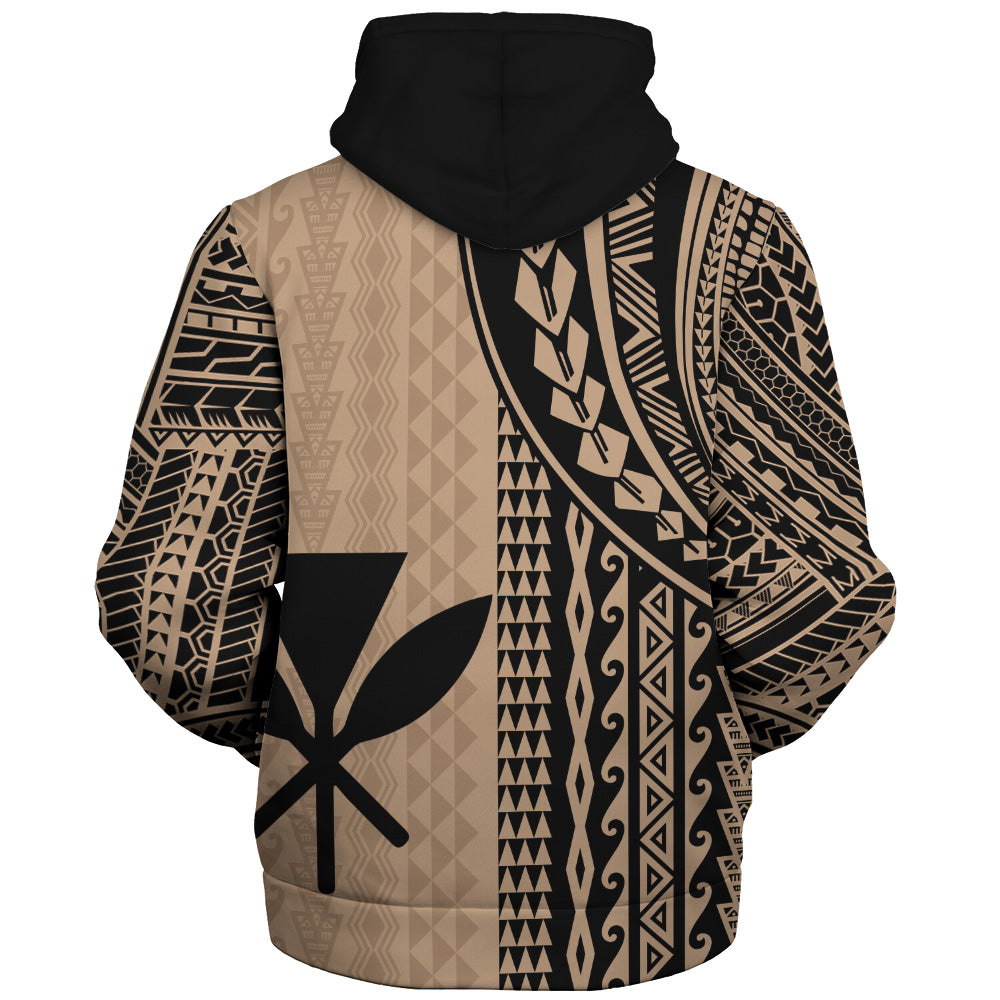 Hawaii Sherpa Hoodie Kanaka Maoli Polynesian Tattoo