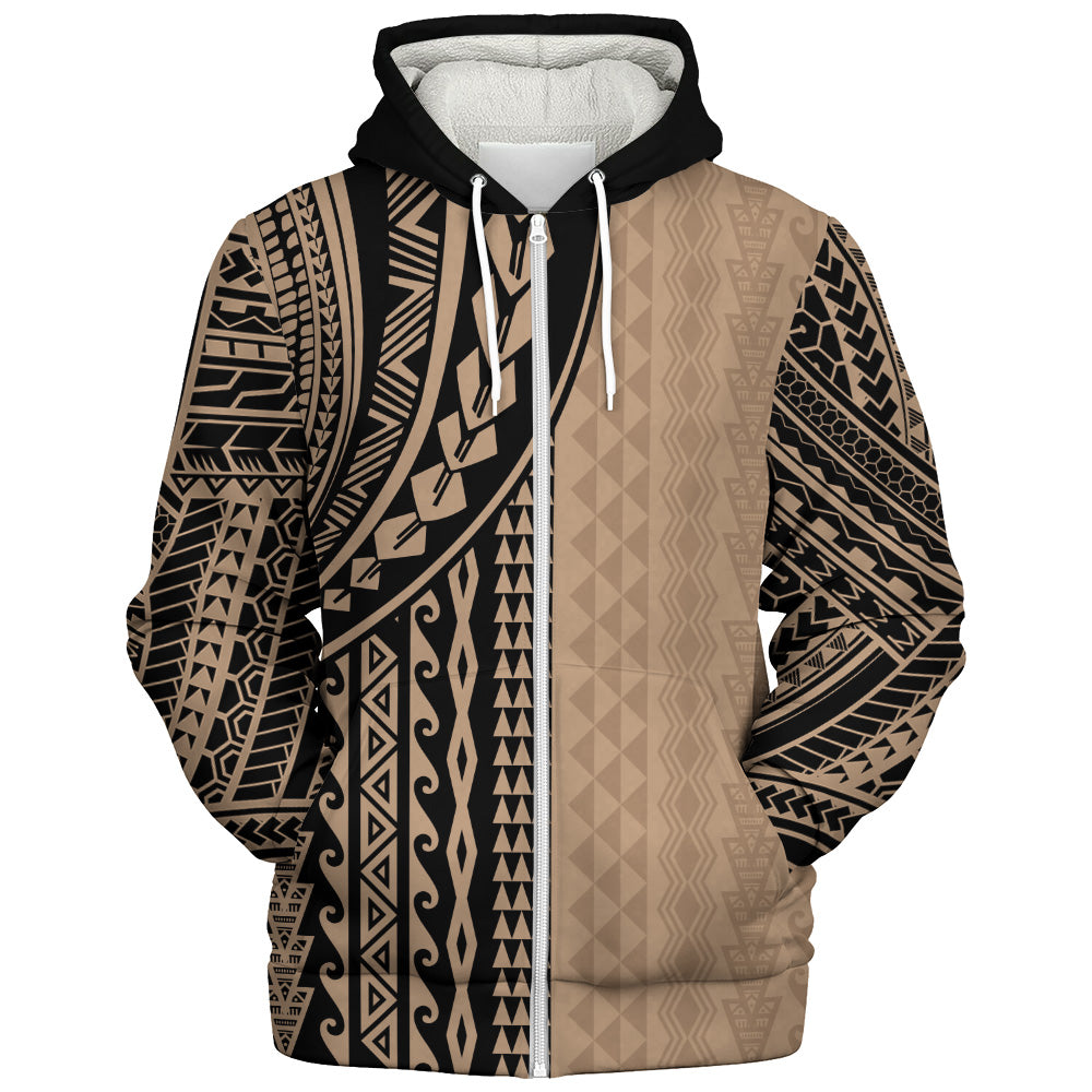 Hawaii Sherpa Hoodie Polynesia Polynesian Tattoo