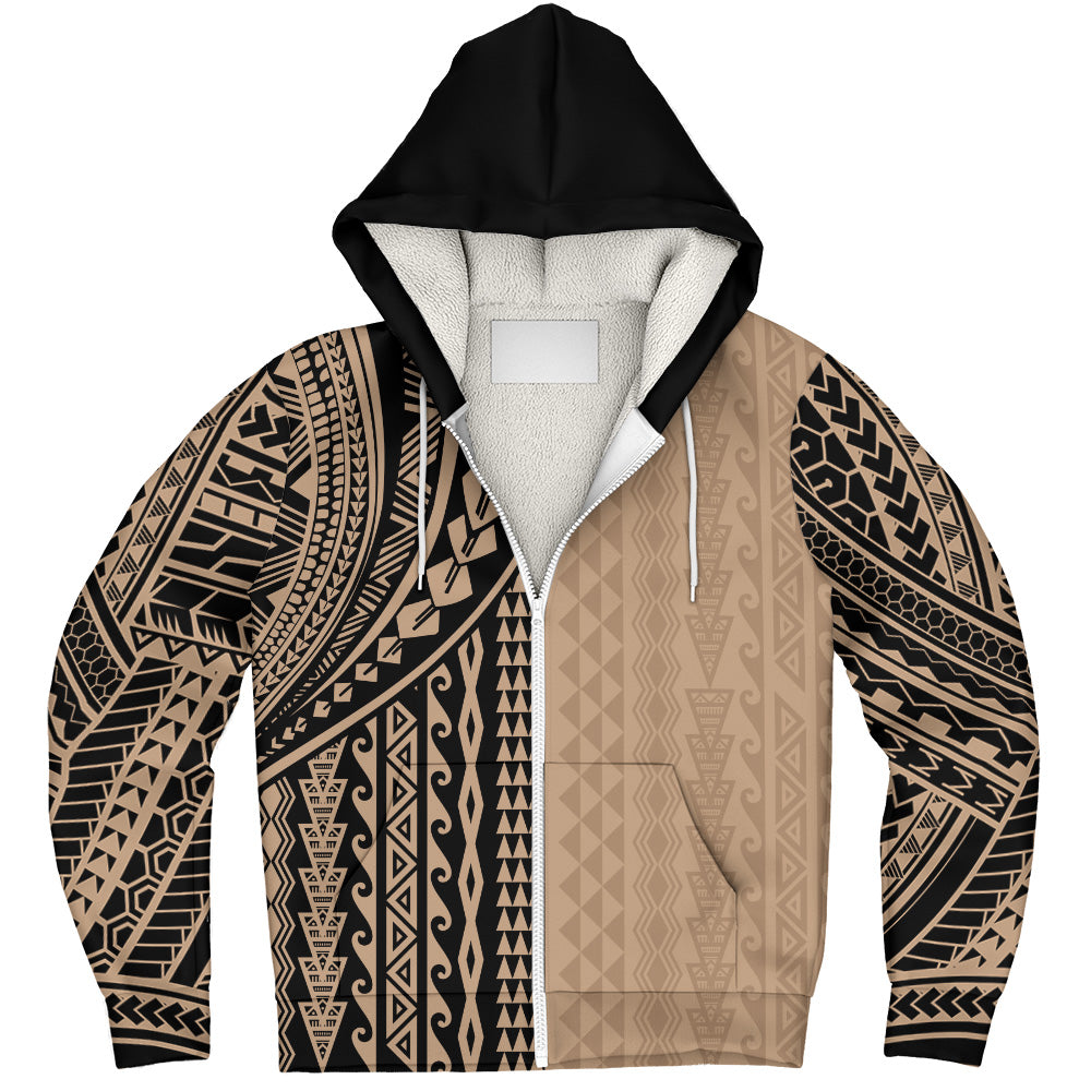 Hawaii Sherpa Hoodie Polynesia Polynesian Tattoo