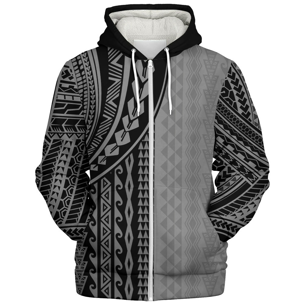 Hawaii Sherpa Hoodie Polynesia Polynesian Tattoo