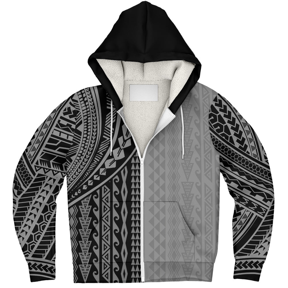 Hawaii Sherpa Hoodie Polynesia Polynesian Tattoo