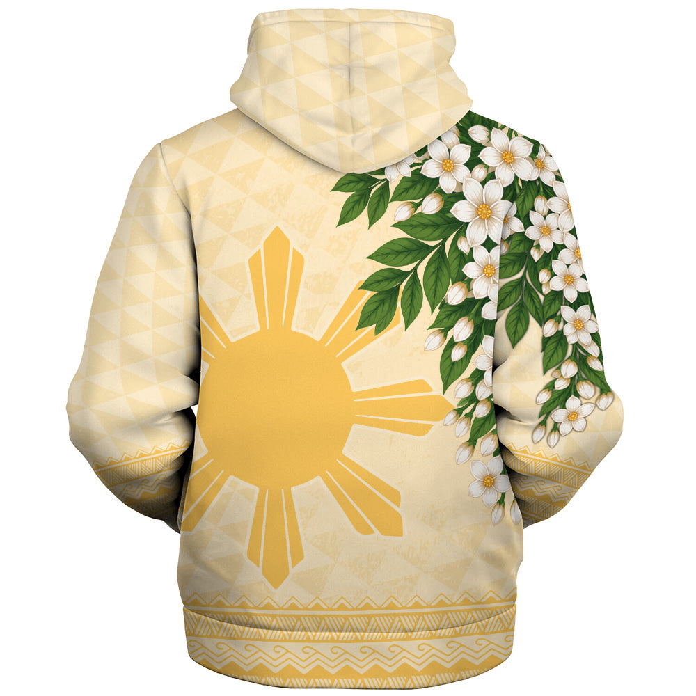 Philippines Filipinos Sherpa Hoodie Sampaguita Sunshine Bloom Style