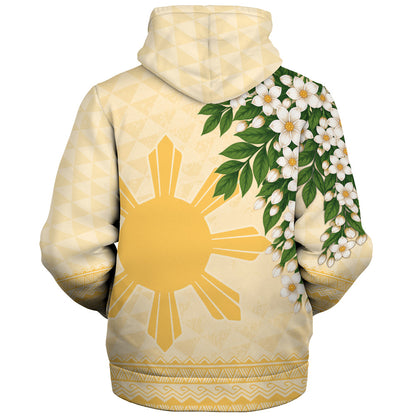 Philippines Filipinos Sherpa Hoodie Sampaguita Sunshine Bloom Style