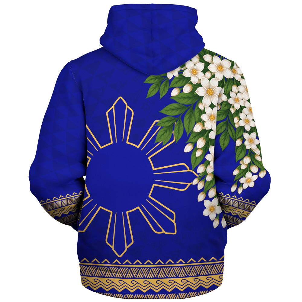 Philippines Filipinos Sherpa Hoodie Sampaguita Sunshine Bloom Style