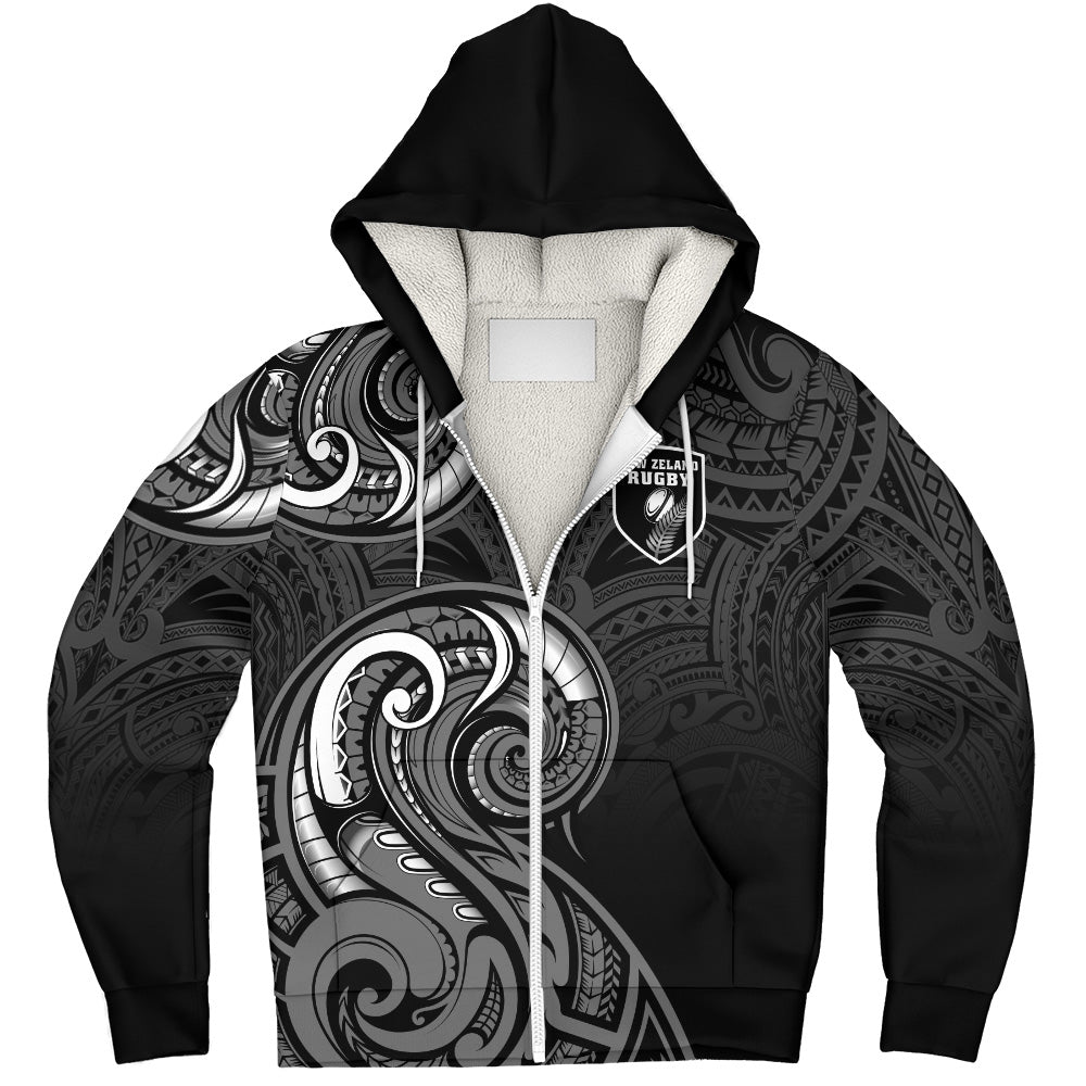 New Zealand Sherpa Hoodie Maori Koru Spirit Style