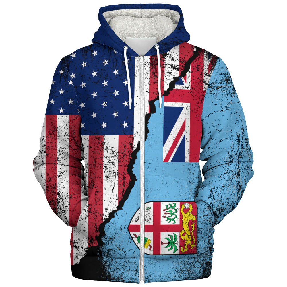 Fiji Sherpa Hoodie Fijian American Unity Style