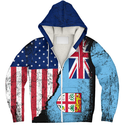 Fiji Sherpa Hoodie Fijian American Unity Style