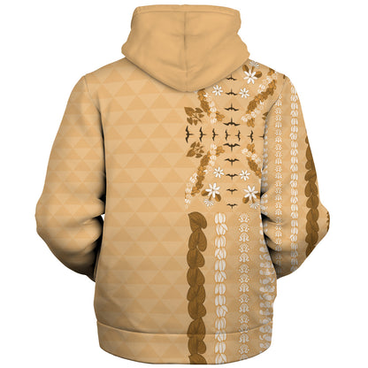 Hawaii Sherpa Hoodie Lei Flower Island Elegance