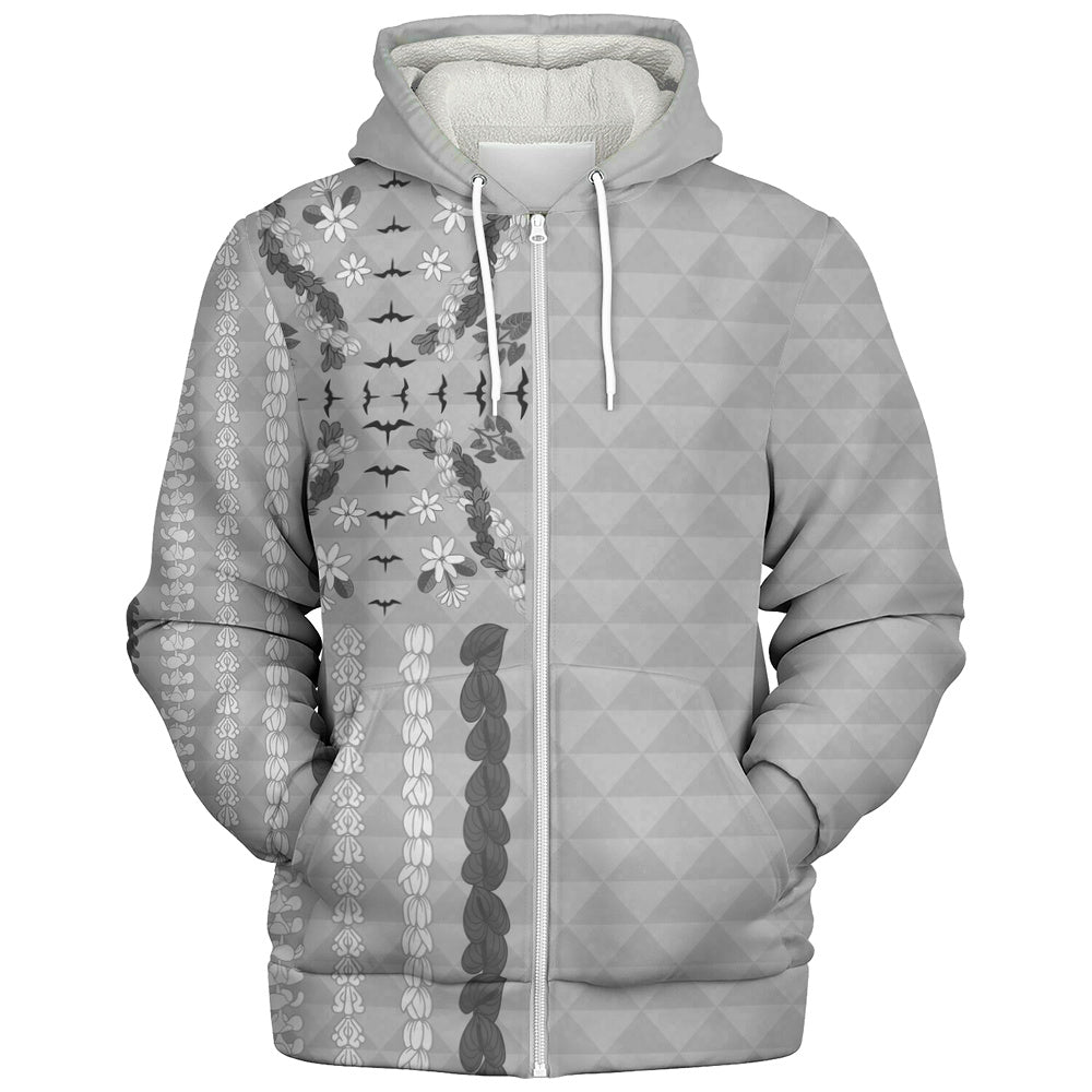 Hawaii Sherpa Hoodie Lei Flower Island Elegance
