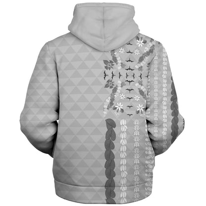 Hawaii Sherpa Hoodie Lei Flower Island Elegance