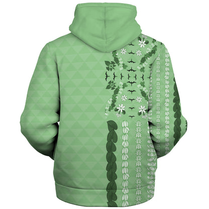 Hawaii Sherpa Hoodie Lei Flower Island Elegance