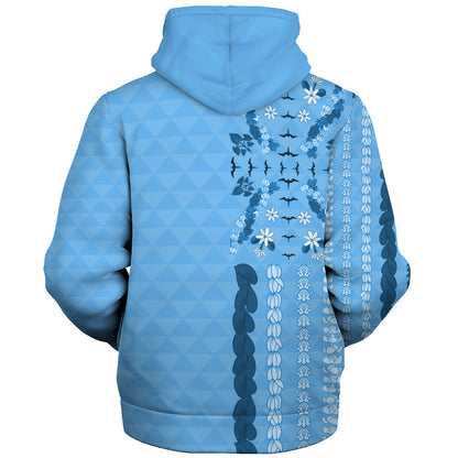 Hawaii Sherpa Hoodie Lei Flower Island Elegance