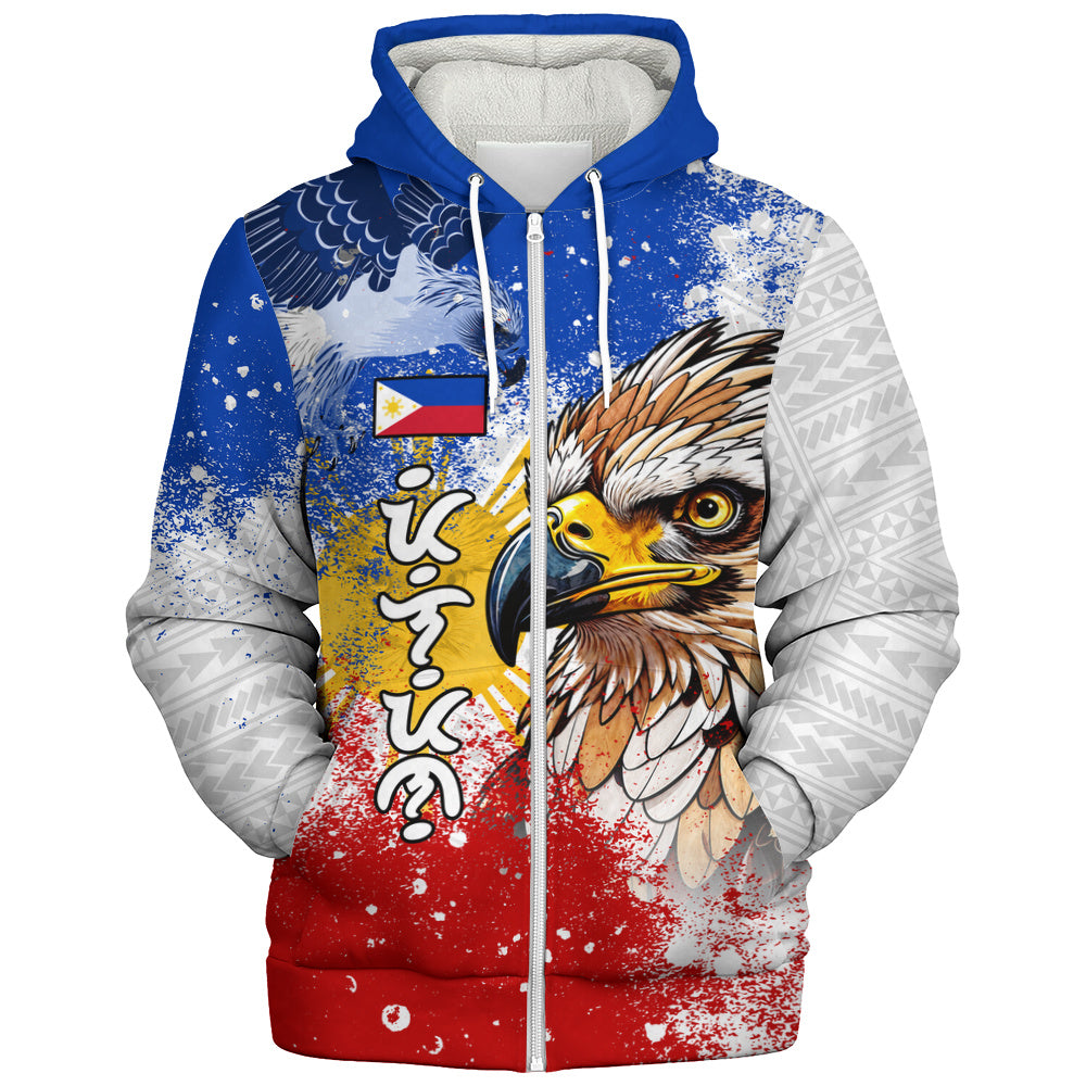 Philippines Filipinos Sherpa Hoodie Eagle Flag Warrior Pride
