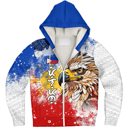 Philippines Filipinos Sherpa Hoodie Eagle Flag Warrior Pride