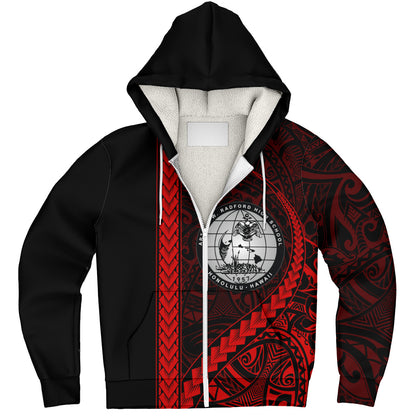 Admiral Arthur W. Radford High School Sherpa Hoodie Tribal Polynesian Pride Style