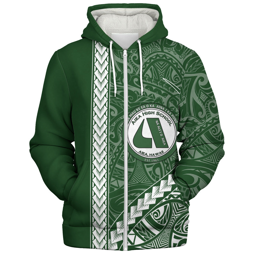 ʻAiea High School Sherpa Hoodie Tribal Polynesian Pride Style