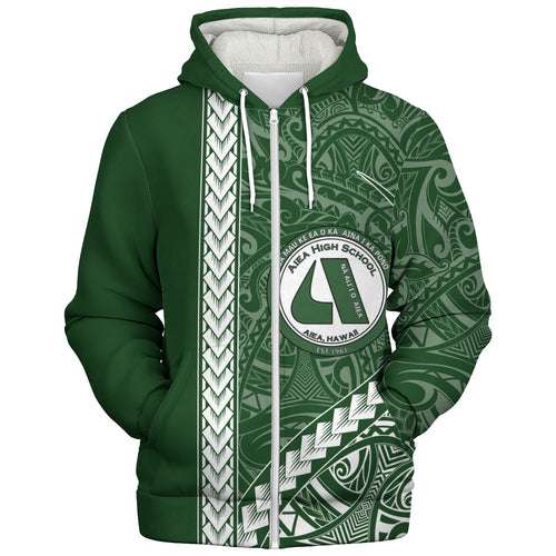 ʻAiea High School Sherpa Hoodie Tribal Polynesian Pride Style