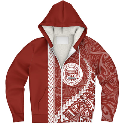 Farrington High School Sherpa Hoodie Tribal Polynesian Pride Style