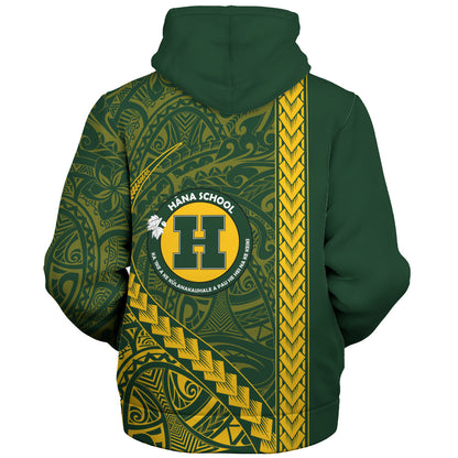 Hana High and Elementary School Sherpa Hoodie Tribal Polynesian Pride Style