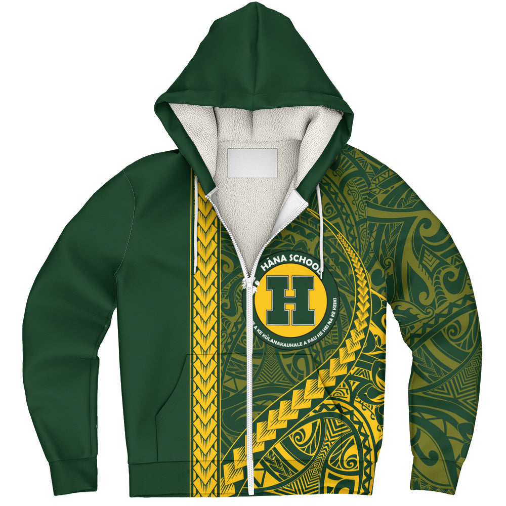 Hana High and Elementary School Sherpa Hoodie Tribal Polynesian Pride Style