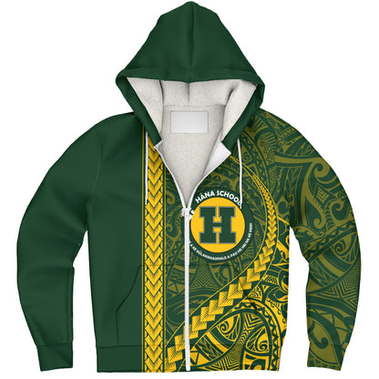 Hana High and Elementary School Sherpa Hoodie Tribal Polynesian Pride Style